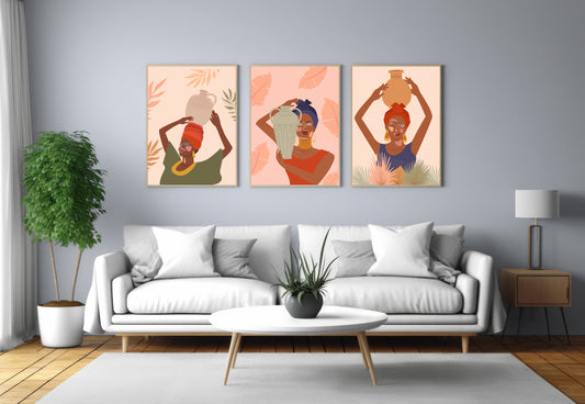 Nubian Queens Wall Set